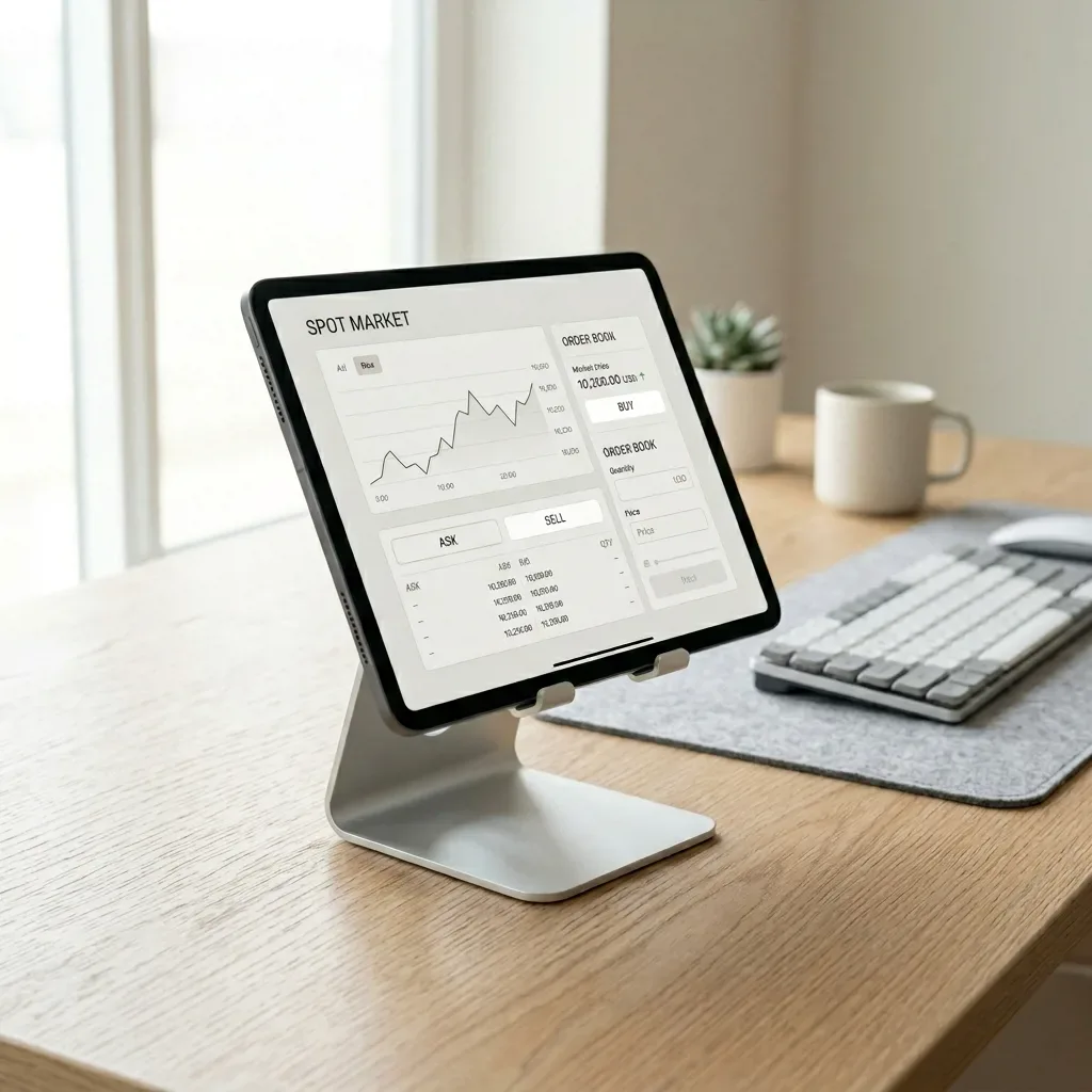 Empty trading desk